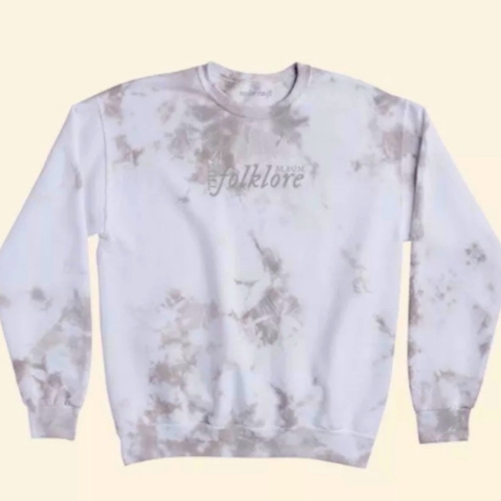 Taylor Swift Folklore album grey tiedye sweatshirt